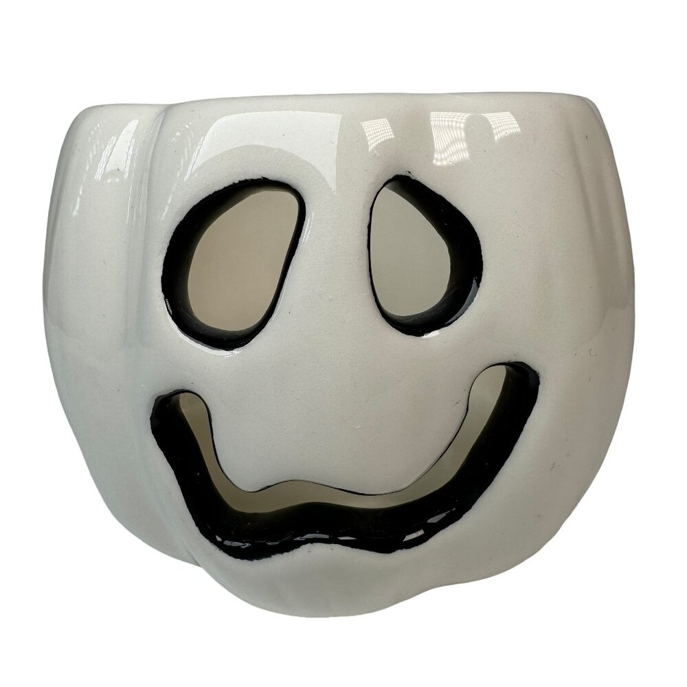 Harry & David White Ghost Candle Holder Halloween Horror Witchy Goth Punk 2005
